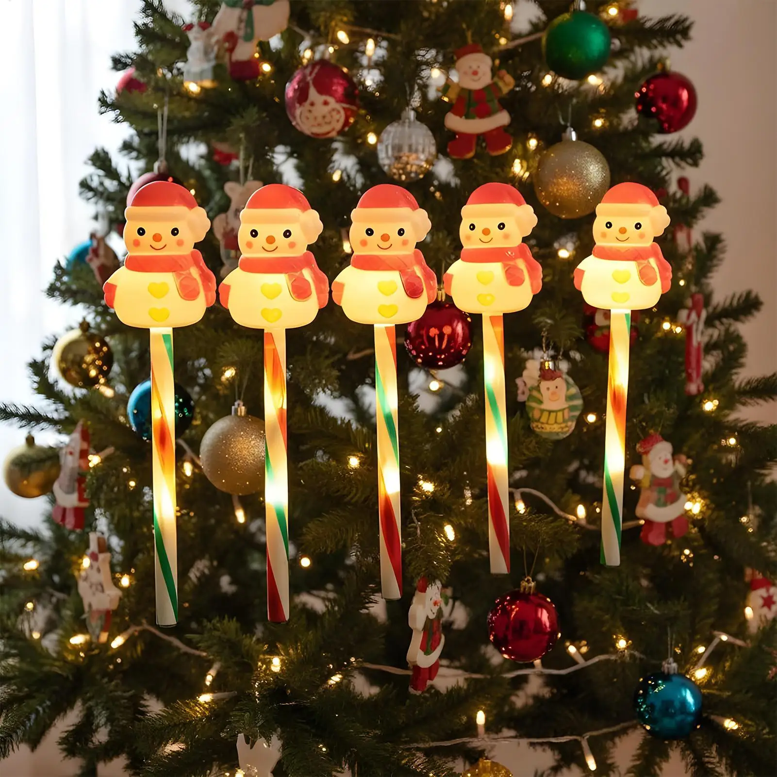 أضواء عيد الميلاد الشمسية في الهواء الطلق 5 قطع إضاءة مقاومة للماء الإضاءة المحيطة أضواء عيد الميلاد الشمسية في الهواء الطلق مقاوم للماء للحديقة #1