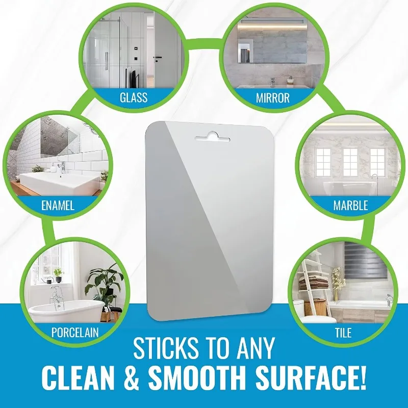 Espelho acrílico antiembaçante de tamanho grande, 30x20cm, ferramentas de banheiro, chuveiro, barbear, acessórios de banheiro, sem neblina, espelho de viagem