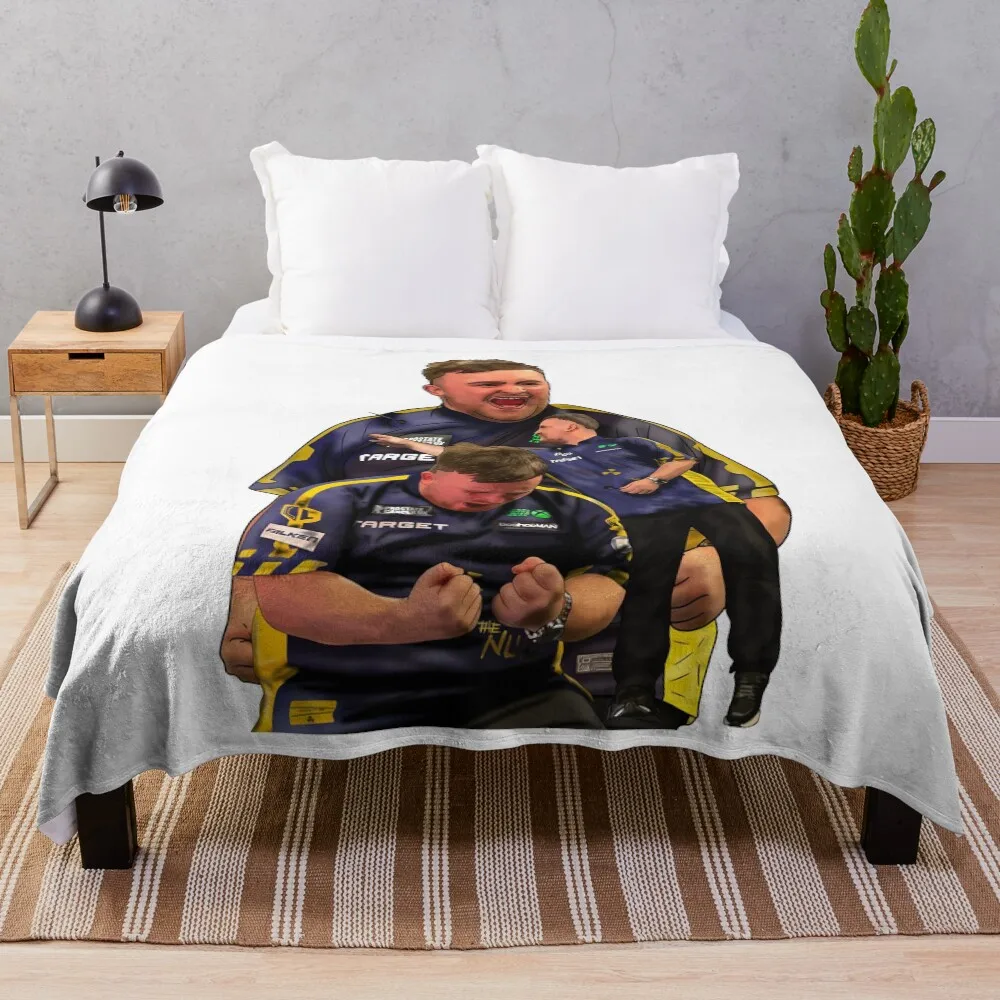 

Darts Phenom Luke “The Nuke” Littler Throw Blanket For Decorative Sofa Personalized Gift Blankets For Bed Blankets