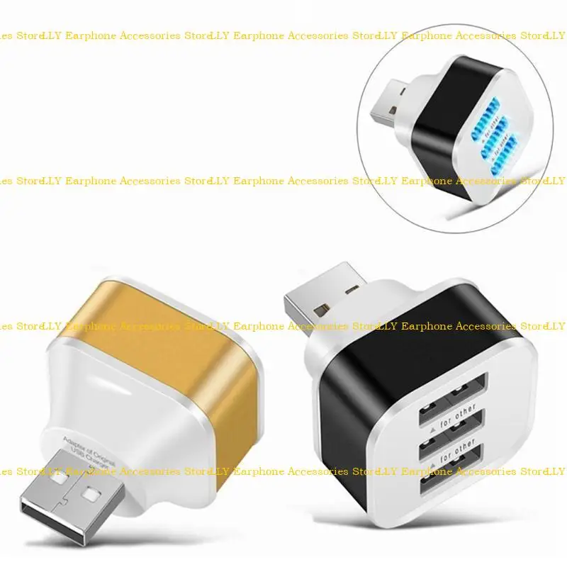 

462E Multi-functional for Protection USB 2.0 Hub Extender 3-port Extended Usb Cable Dock 3.1x3.1x3.5cm