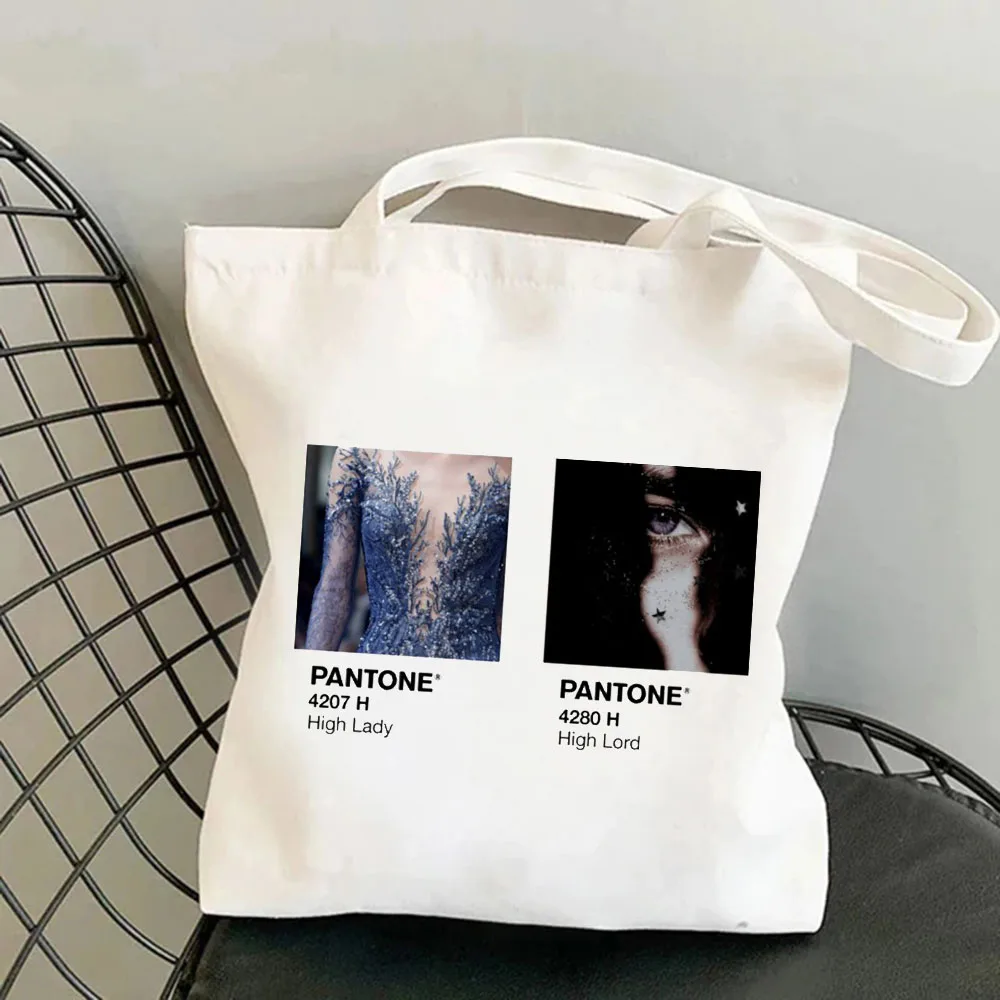 A Court Of Mist And Fury Night Court Morrigan Nesta Feyre Women's Canvas Shoulder School Book Tote Bags Cotton Shopping Handbags