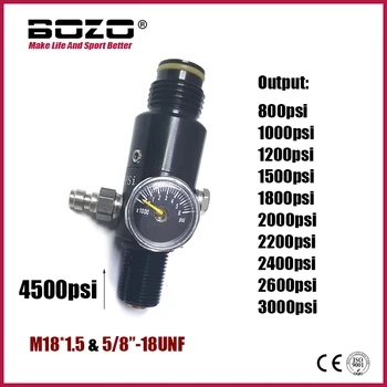 Indicatore Valvola di regolazione del serbatoio della bottiglia del cilindro di Co2 dell'aria compressa Ingresso 4500psi Uscita da 800psi a 3000psi