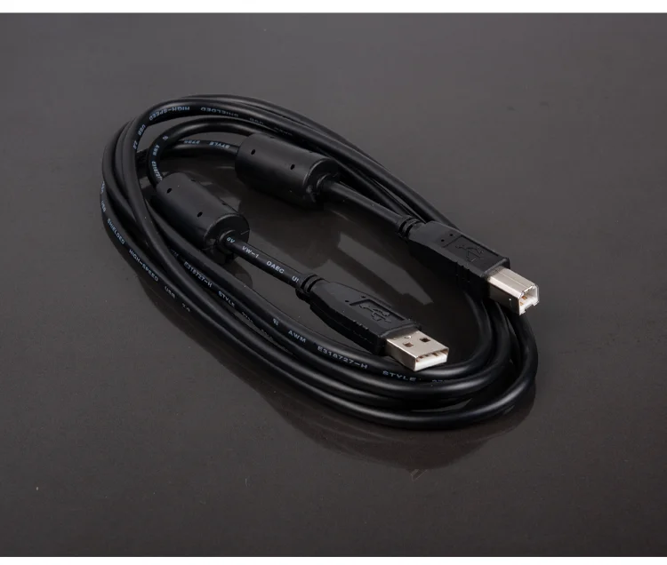 Original USB2.0 USB3.0 high-speed data cable A-B flat mouth square mouth 1.8-meter double magnetic ring 28AWG