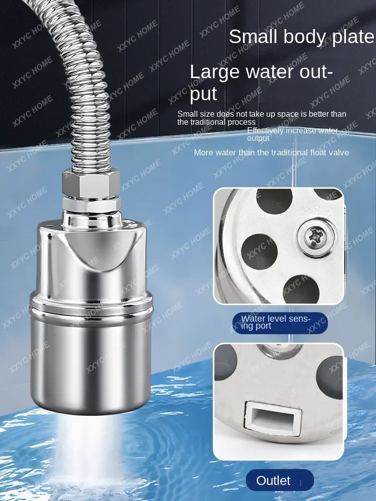 German float valve water level controller stainless steel tank automatic water up and down full self-stop valve anti-backflow