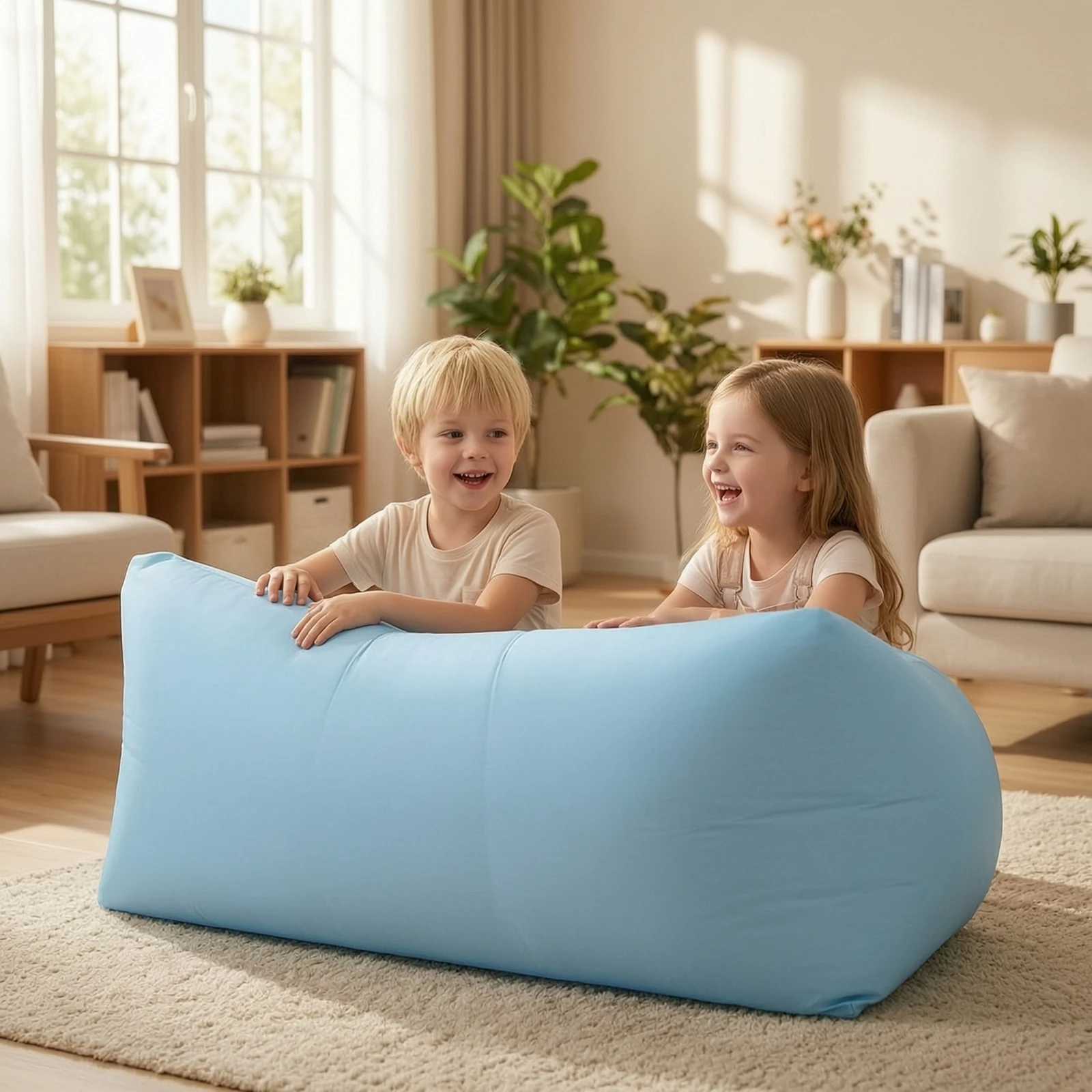 Inflatable Lazy Sofa Lightweight Inflatable Sofa Lazy Lounger Heavy Duty Lounge Chair Long-Lasting for Campers, Camping, Beach