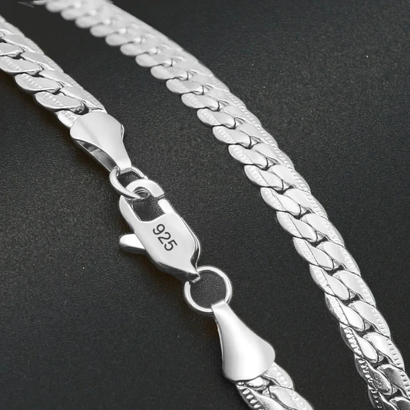 20-60cm 925 sterling Silver luxury brand design noble Necklace Chain For Woman Men Fashion Wedding Engagement Jewelry