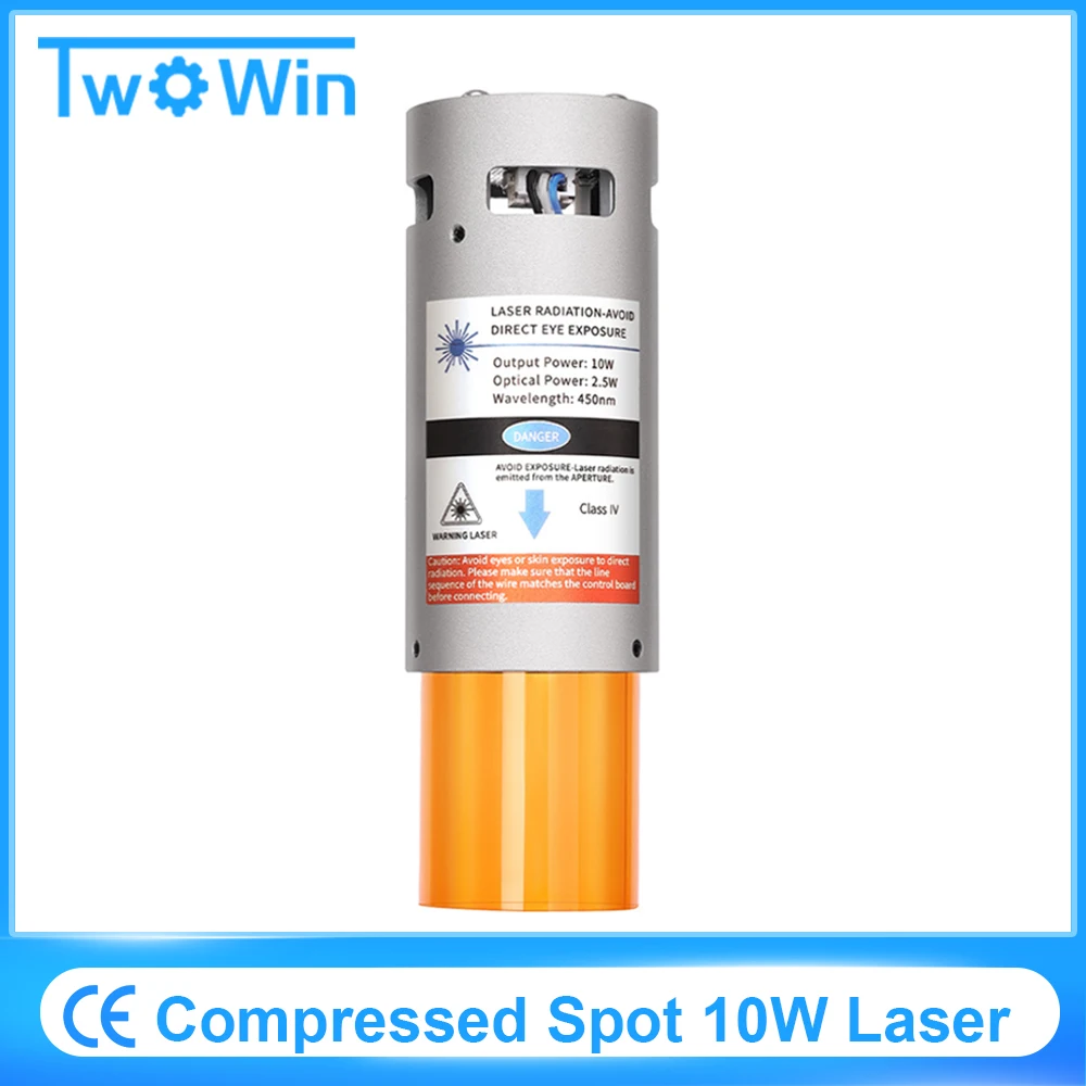 Fixed Focus 10W Laser Head, 2.5w Optical Power Laser Module Compressed Spot For CNC 3018 PRO MAX Engraving Machine Cut Engraver