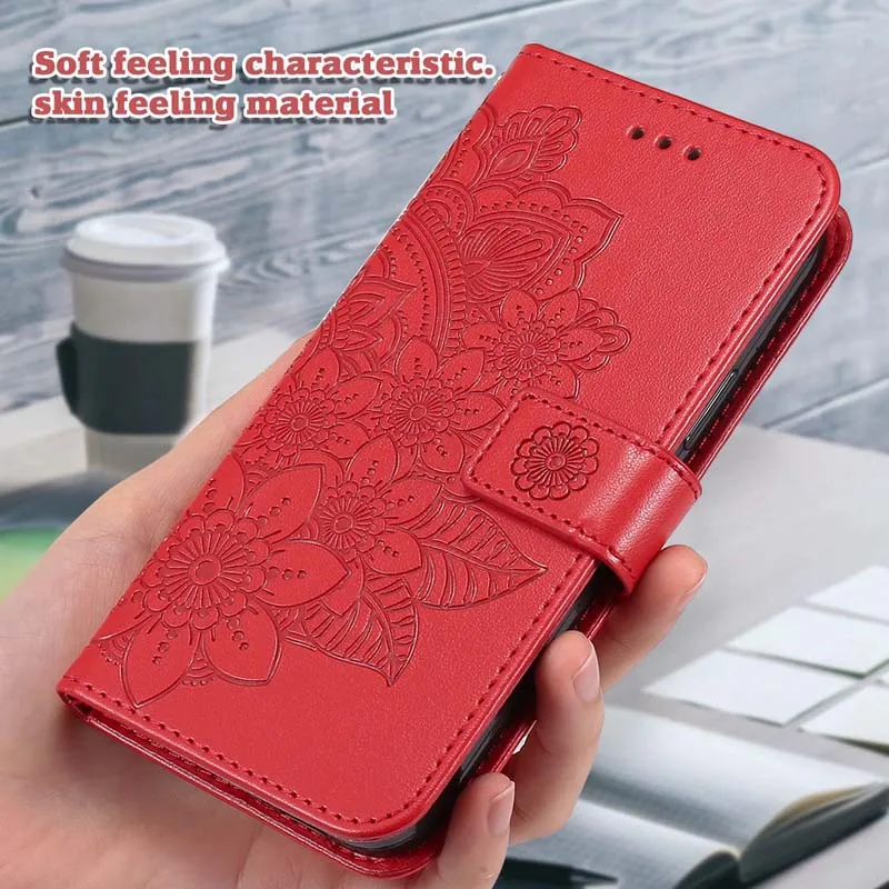 For infinix Hot 10 Lite Hot10 Phone Case for infinix Hot 9 10 Play 10S NFC 10T Cover Flower Flip Wallet Leather Card Book Coque