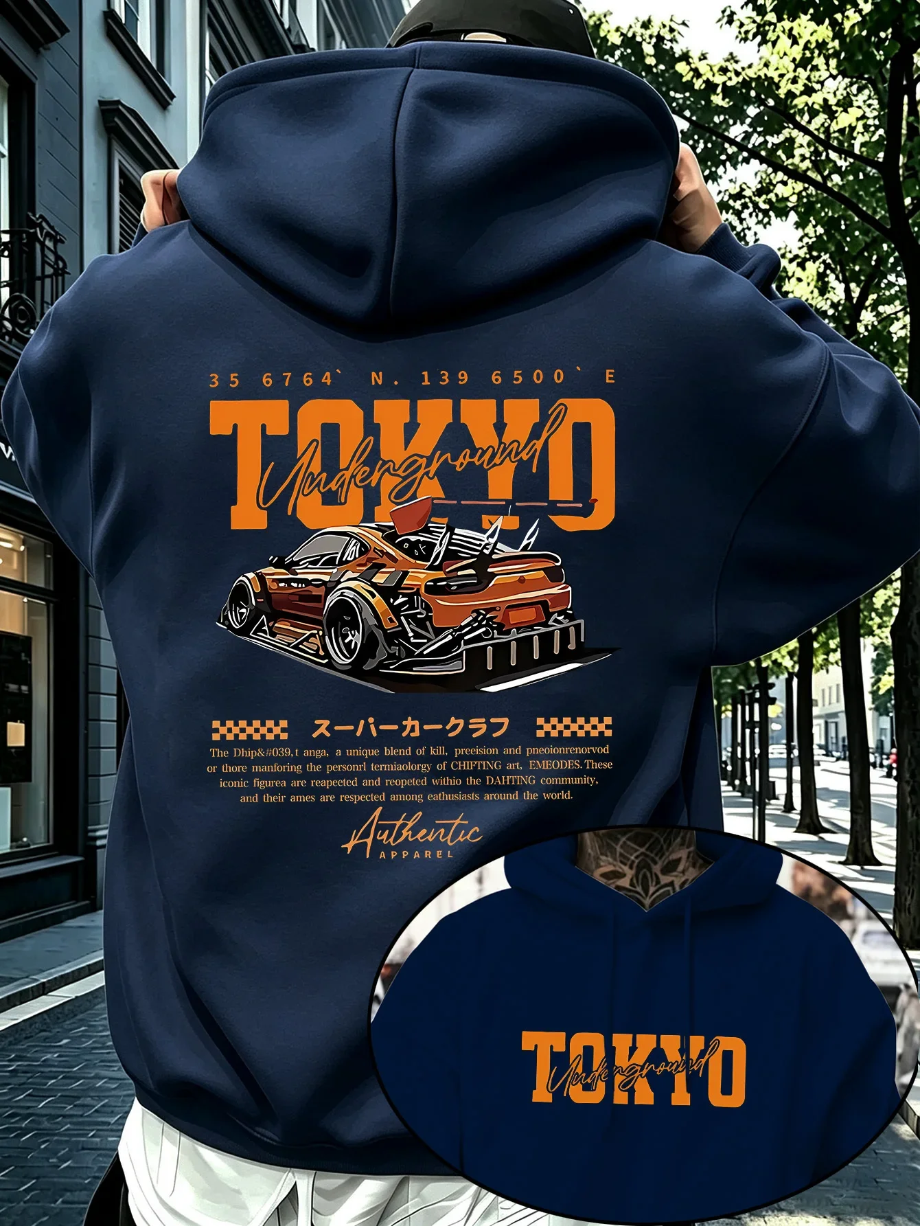 2026 Men's JDM Hoodie Tokyo Underground Drift Car Graphic Japanese Tuner Fleece Sweatshirt Streetwear Autumn Winter
