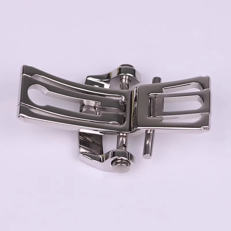 For Blancpain Fifty Xun Clasp Butterfly Buckle Folding Buckle 20MM Rubber Leather Strap Buckle Stainless Steel