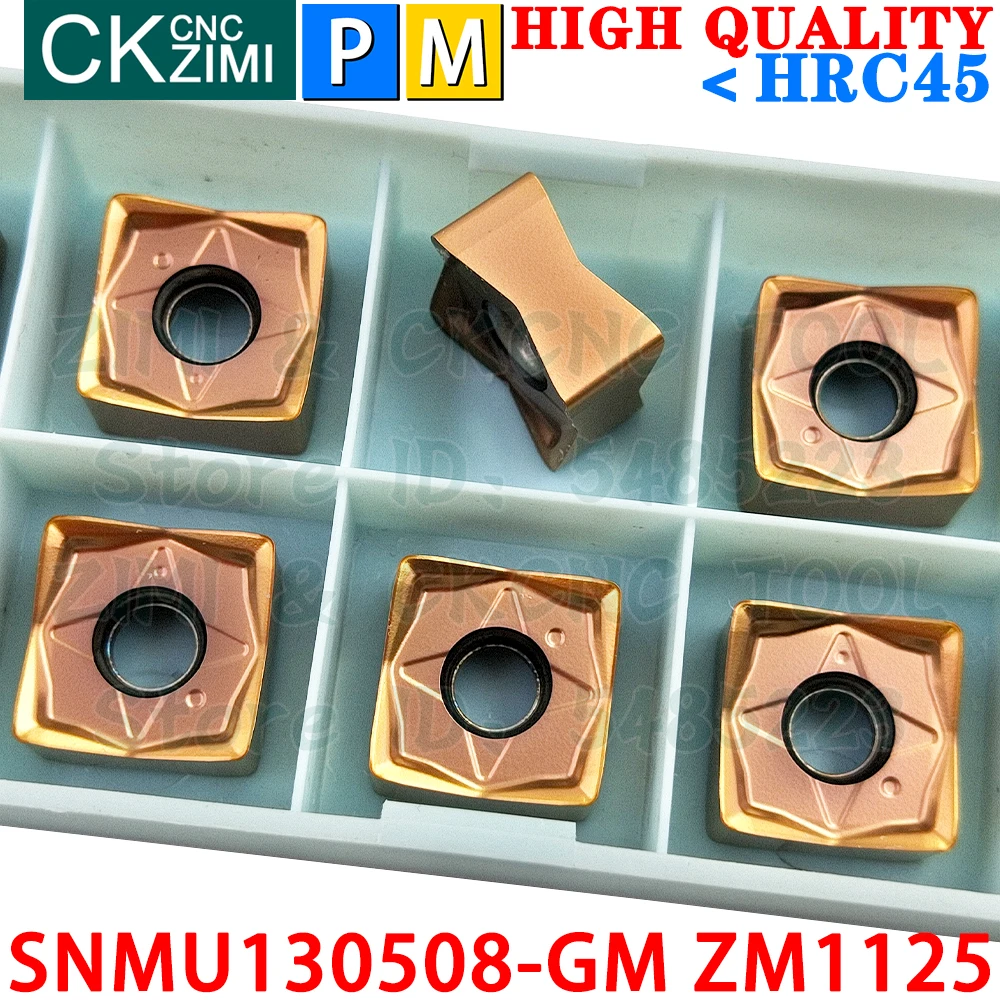 SNMU130508-GM ZM1125 SNMU 130508EN GM Sisipan Penggilingan umpan cepat Carbide Insert Alat Penggilingan Pemotongan Berat Pakan Cepat yang Dapat Diindeks MFSN SNMU 130508EN GM CNC untuk baja Stainless steel