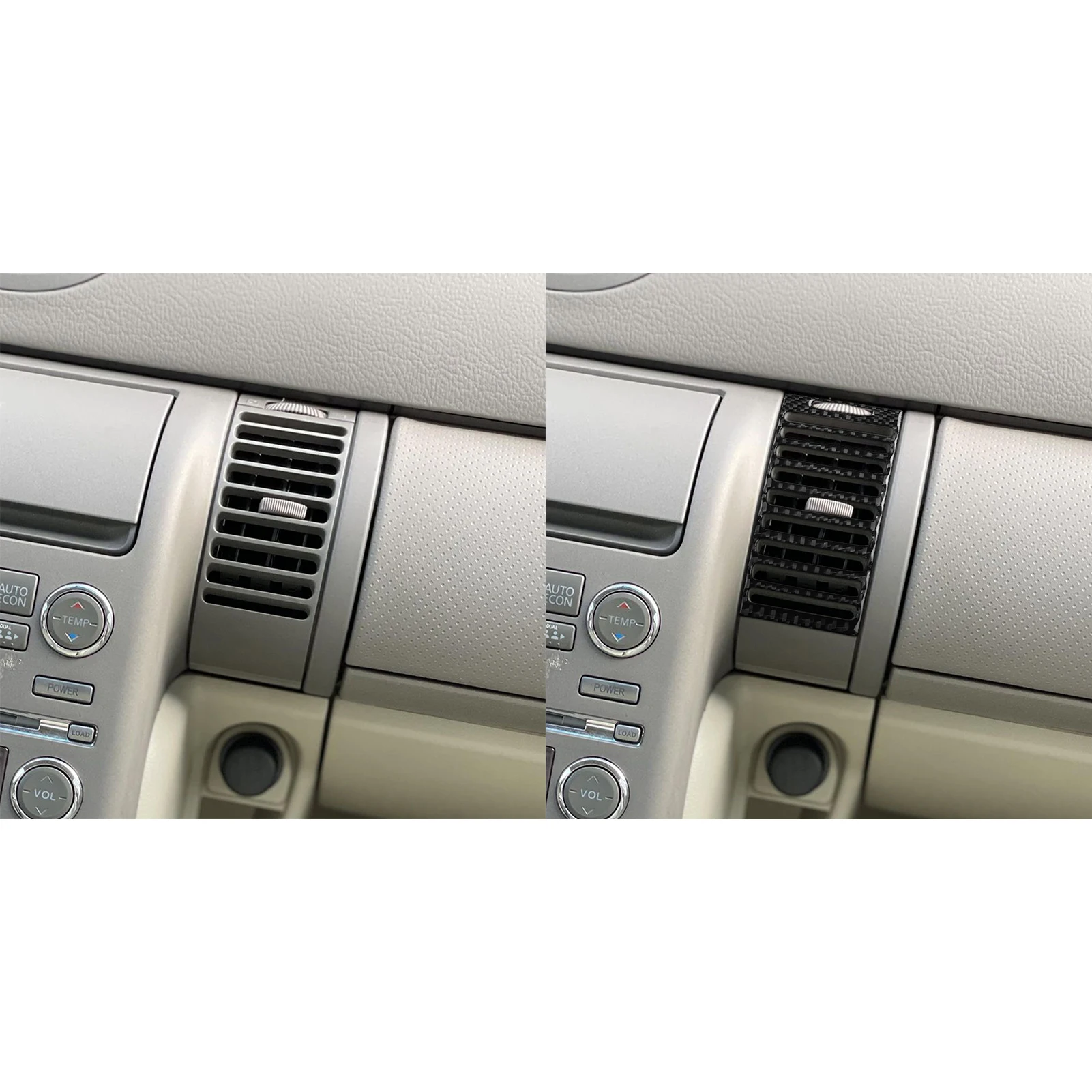 Real Soft Carbon Fiber For Infiniti G35 2002-2004 Car Central air Vent outlet Panel Frame Trim Interior Accessories Stickers