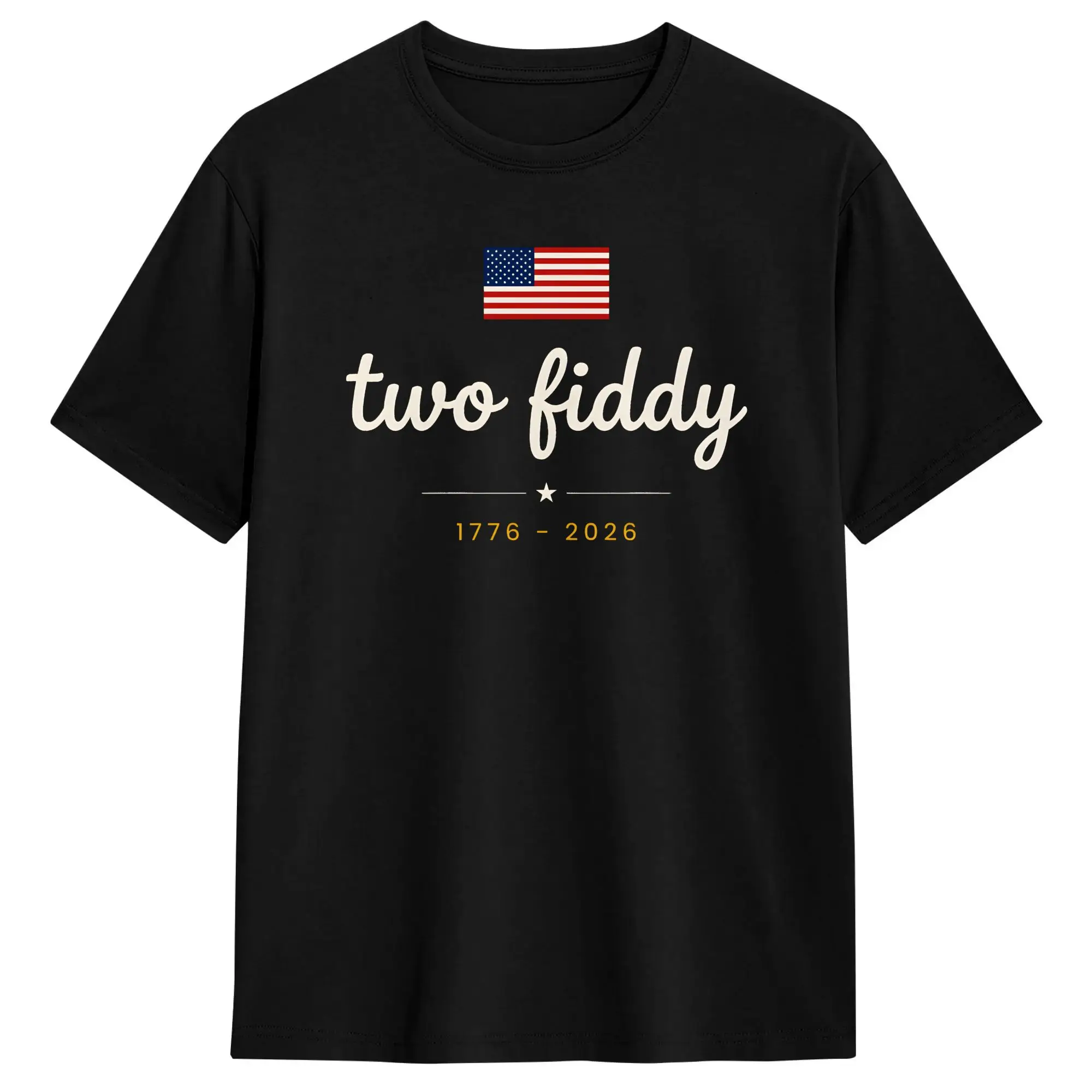 U.S. 250Th Anniversary Men T Shirt Two Fiddy  Vintage Tees Short Sleeve Round Collar T-Shirts Pure Cotton Gift Idea Clothing