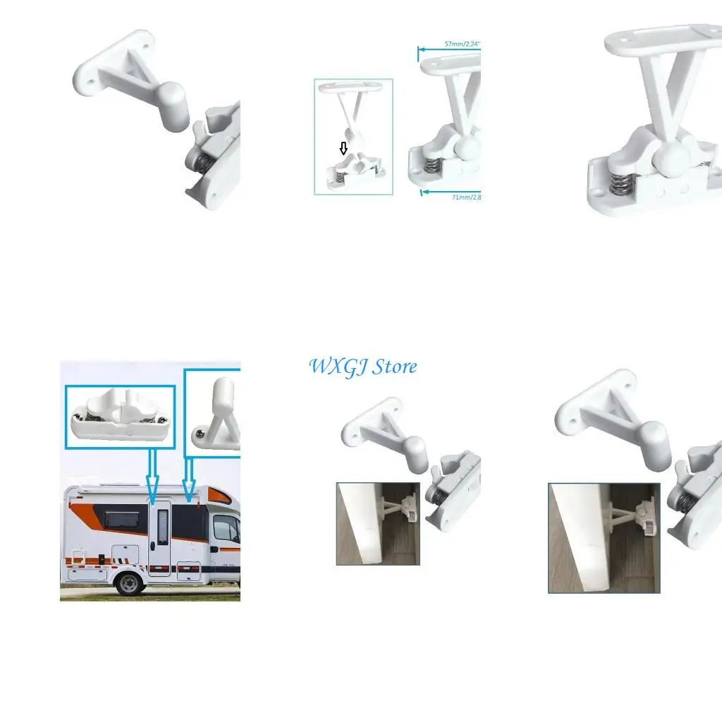 

37JE Slip Resistant RVs Baggage Door Catch Clips Nylon Door Catch Holder Cargo