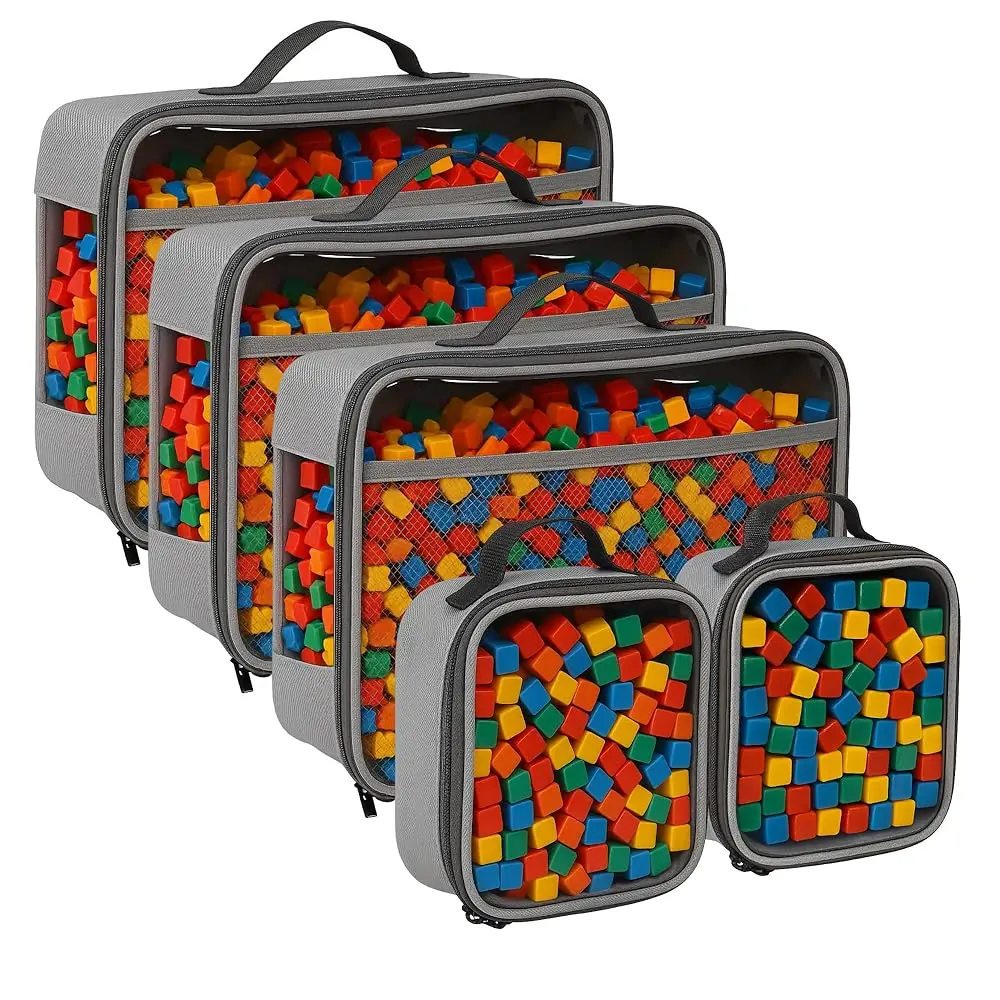 

Free ShippingFree Shipping5 PCS Magnetic Tile Storage Bags - Organizer Toy Bags for Travel, Legos, Blocks, Puzzles, Tonies, Boa