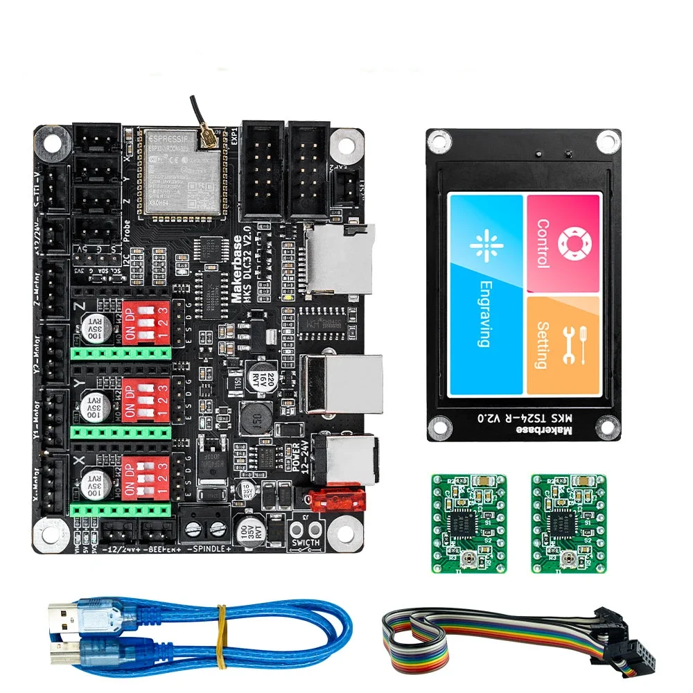 MKS DLC32 v2.1 32bits board GRBL offline controller TS35-R LCD display CNC3018 MAX PRO upgrade kits for laser engraving machine