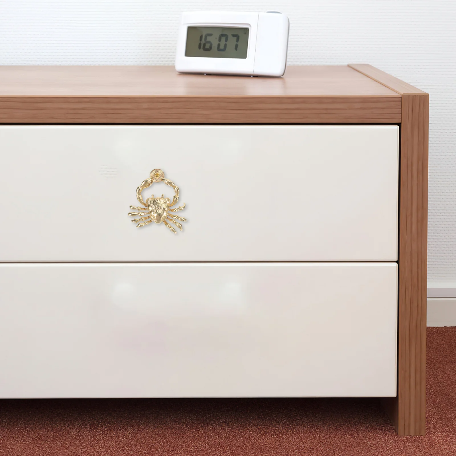 

Brass Crab Cabinet Handle Vintage Drawer Pull For Kitchen Dresser Wardrobe Furniture Hardware Ocean Theme Knobs