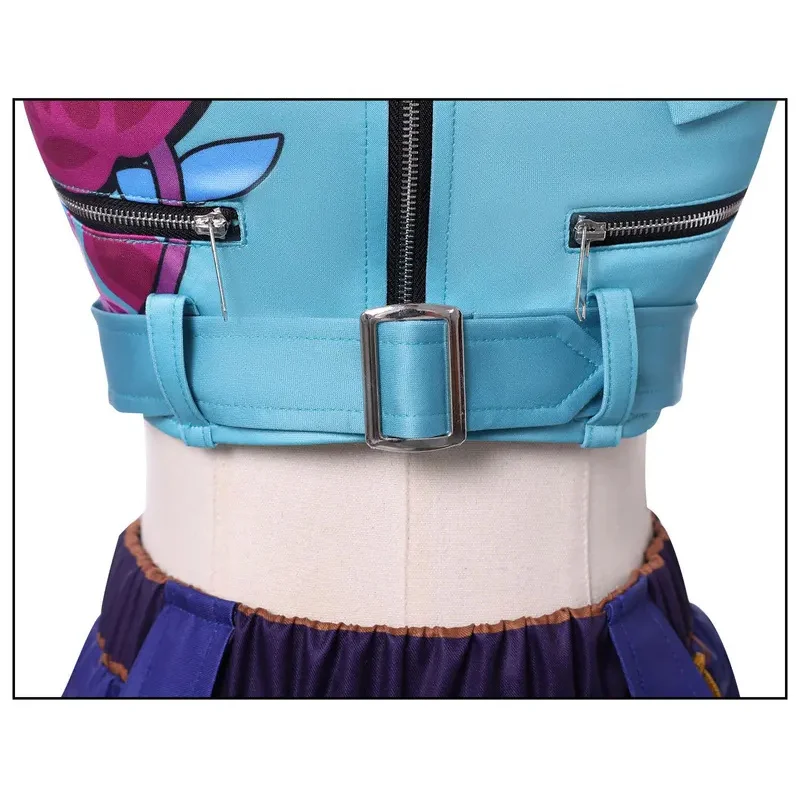 AIAI 2025Zoey KPop Demon Hunters Zoey Costume for Women Cosplay K-POP Roleplay Outfits Wig Ring Halloween Carnival Party