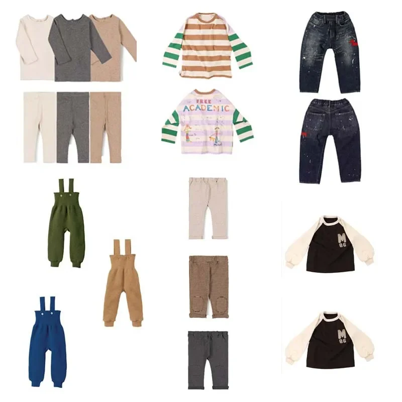 

PER-SALE 2025 Autumn Boys Pants Baby Homewear sweaters and Pants Set Kids Print Shirts Cardigan Suit Children's Clothings