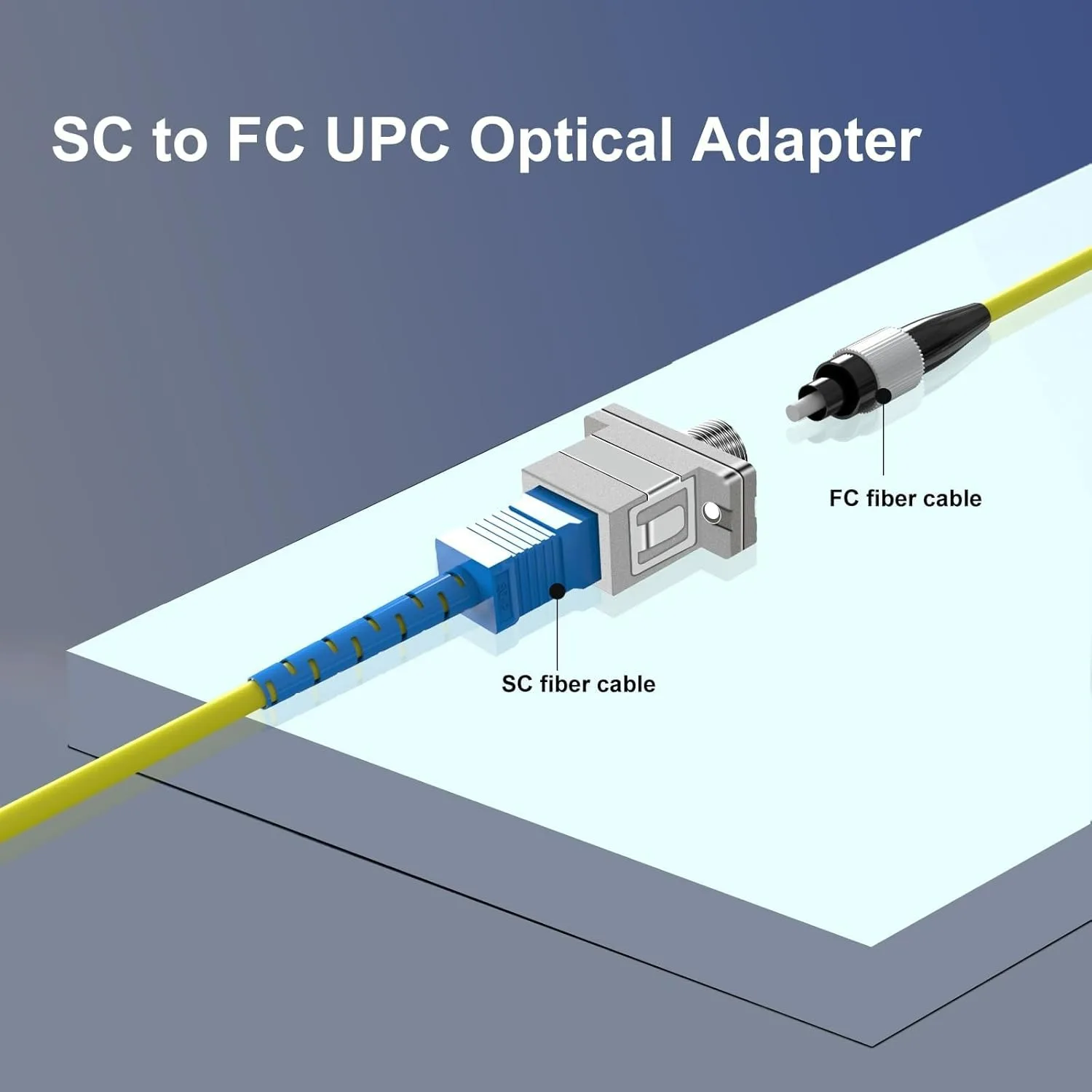 6-Pack SC to FC Fiber Optic Coupler with Flange - Simplex UPC SM/MM Metal Hybrid Fiber Optic Adapter 6