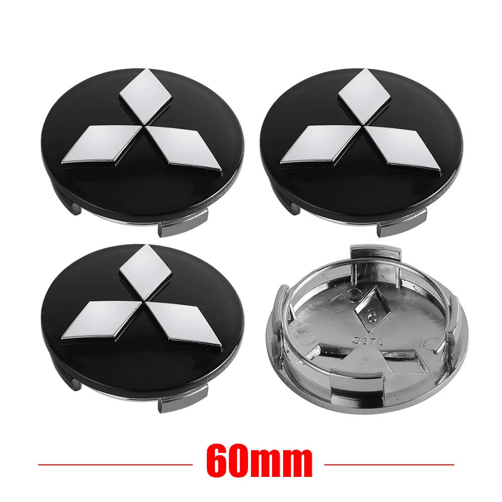 60mm Car Wheel Center Hub Cap Covers Badge Replacement Stickers For Mitsubishi L200 ASX Pajero Sport Outlander Xpander Eclipse