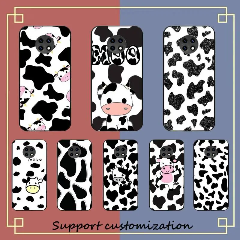 White Black Cow Symbol Print Phone Case for Redmi Note 8 7 9 4 6 pro max T X 5A 3 10 lite pro