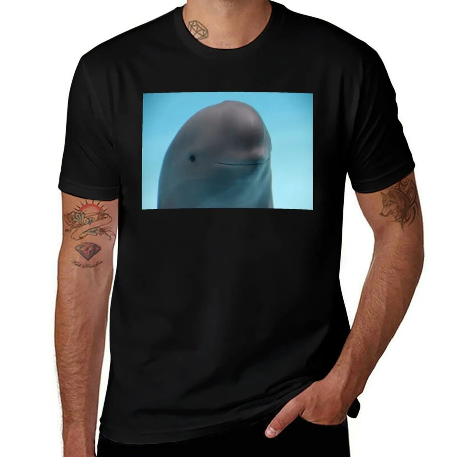 

Miharu The Smiling Dolphin T-Shirt anime clothes aesthetic clothes anime t shirts Luxury man fruit of the loom mens t shirts