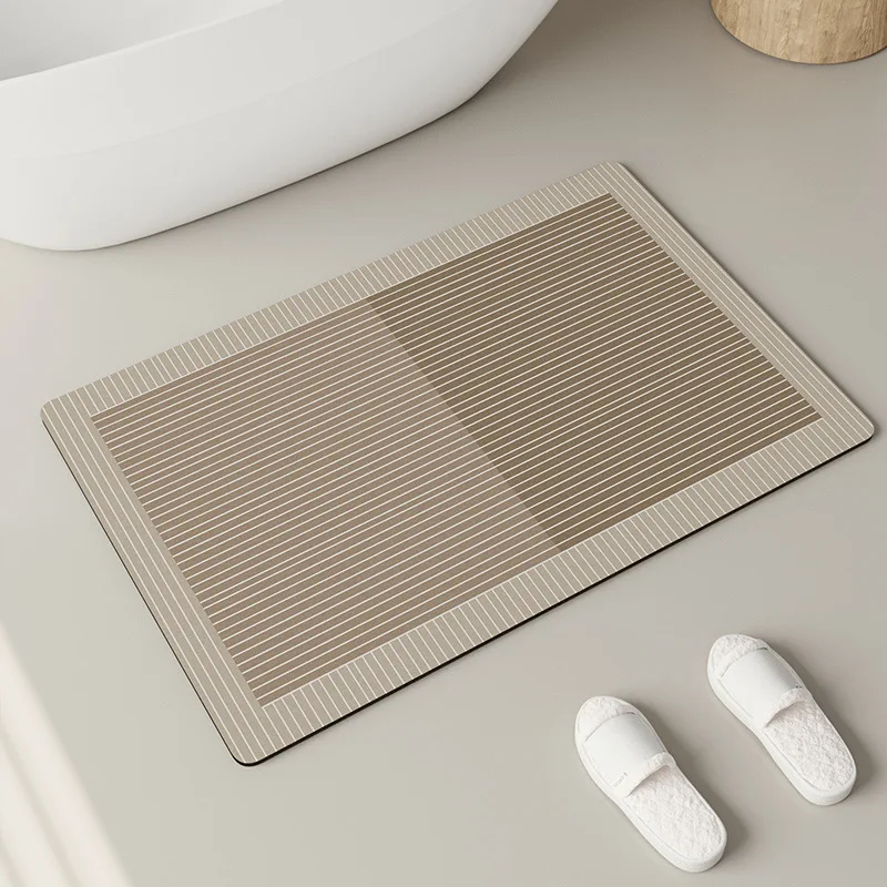 Bathroom diatom mud soft floor mat wipeable non-slip mat toilet door absorbent quick-drying mat