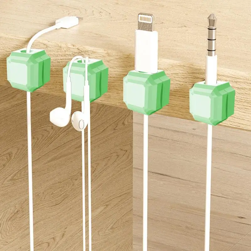 Klip Organiser kabel magnetik dudukan kabel manajemen kawat dudukan kabel manajer Winder kabel pengisi daya dudukan kabel dinding
