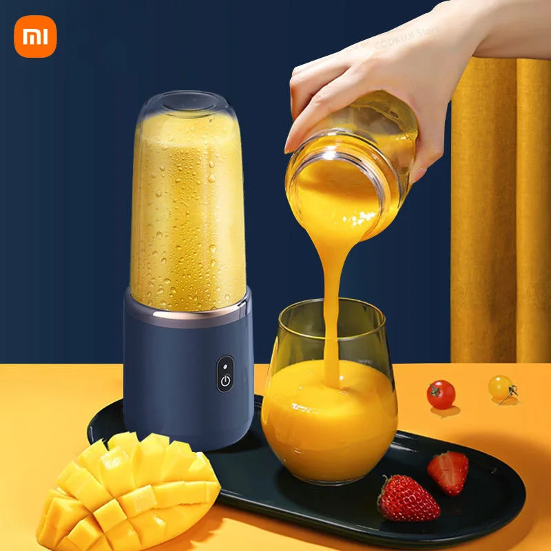 Xiaomi 6 Blades Juicer Cup Juicer Fruit Juice Cup USB Charging Squeezer Blender Food Mixer Ice Crusher Plastic Juicer Machine