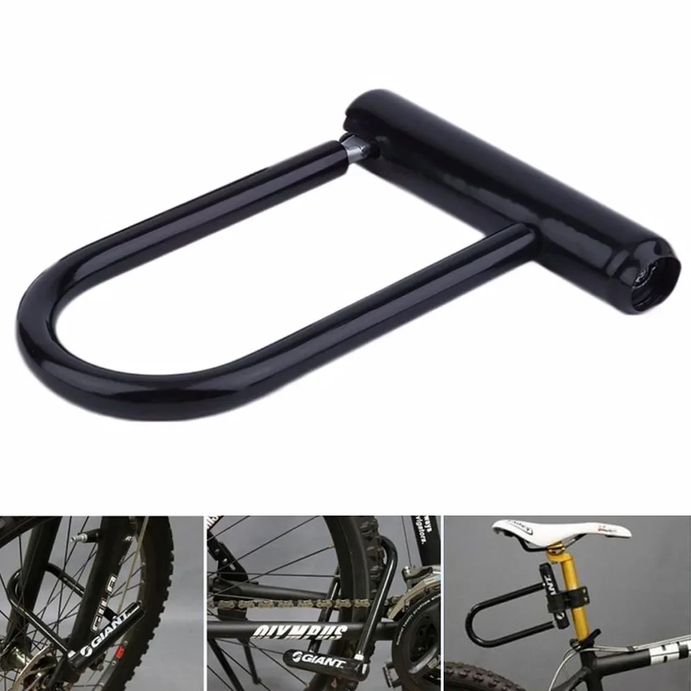 Bicycle U Lock Portables MTB Road Bike Wheel Lock With Key Anti-theft Safety Motorcycle Scooter Cycling Bicycle Accessories