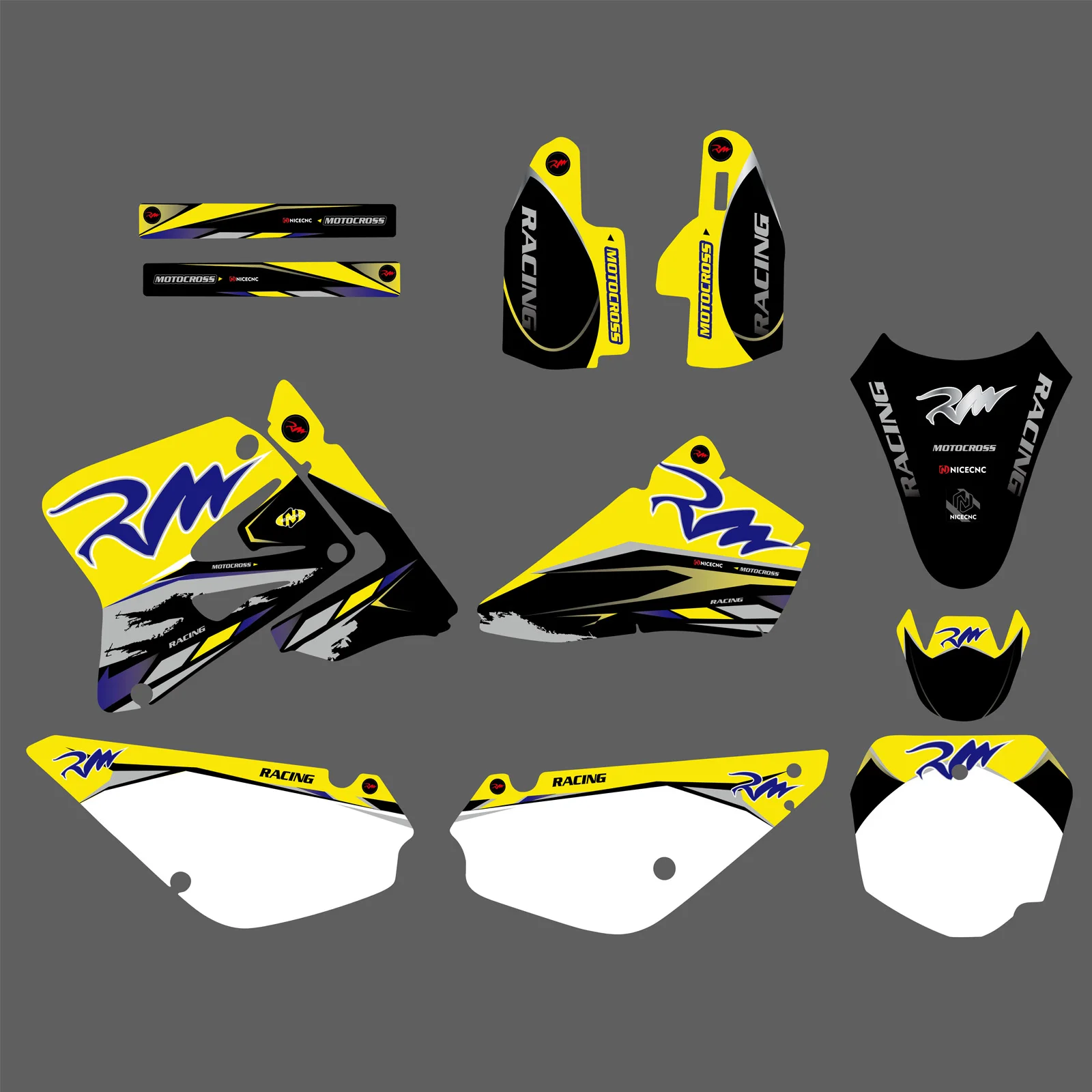 

NICECNC для Suzuki RM 80 85 RM80 RM85 2005-2018 мотоциклетная графика фоновые наклейки наклейки на заказ 2017 2016 2015 2014