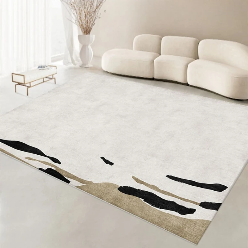 Curved  Artistic Lines PVC Leather Kitchen Rug Waterproof Oil-proof Stain-resistant Carpet Large Area Non-slip Floor Mats Tapis