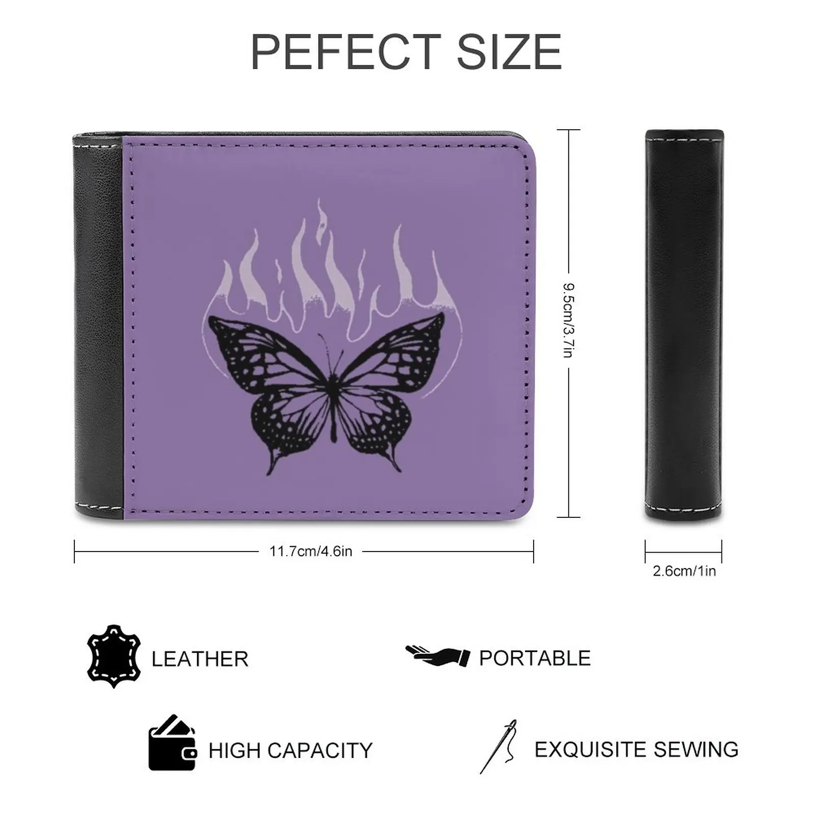 Sour On Fire Men\'s Wallet Leather Purse Holder Credit Card Short Wallet Olivia Rodrigo Sour Olivia Rodrigo Sour Drivers Licence
