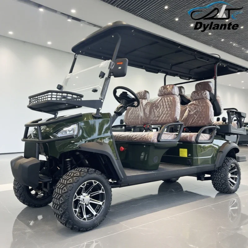 

Sale Brand New Modern Club Car 4000W/5000W Powerful Motor Golf Buggy Cart 72V Lithium Off Road Electric Golf Cart Front Bumper