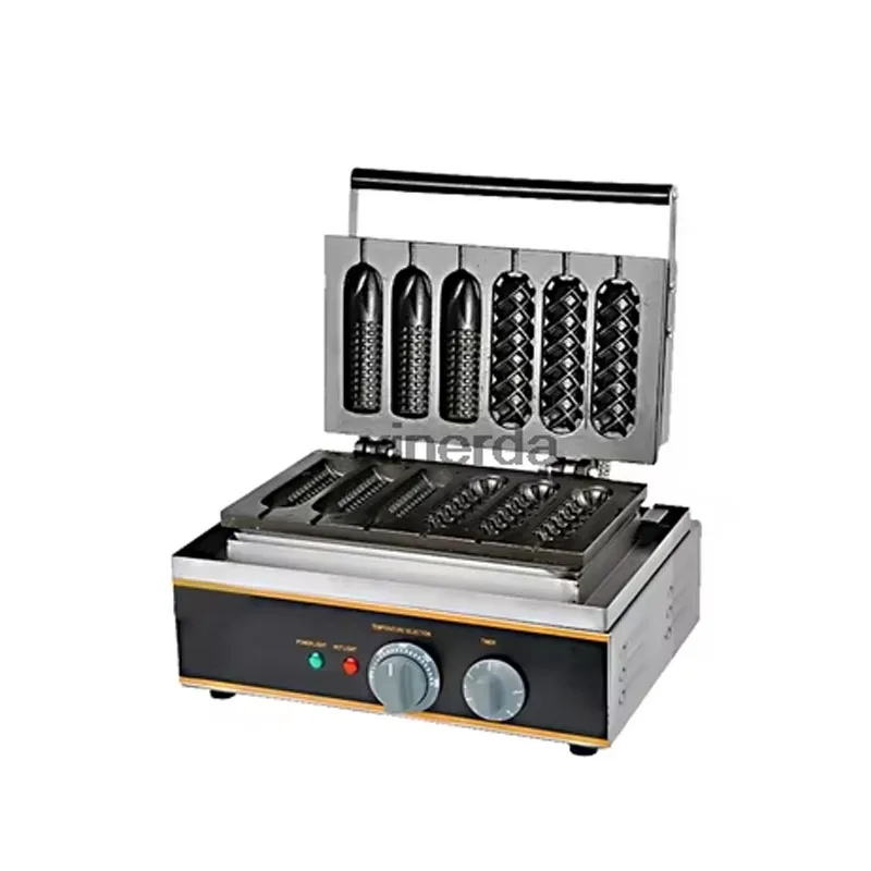 Six pieces corn waffle maker rench muffin hot dog making machine Crispy corn conjoined machine  Commercial 1PC FY-216