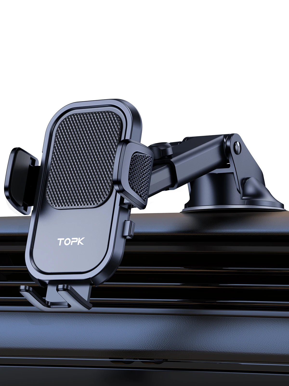 TOPK Stark Saugende Auto-Handyhalterung für Armaturenbrett und Windschutzscheibe mit Teleskoparm für iPhone 15 14 Samsung Auto GPS-Halterung – Detail 1