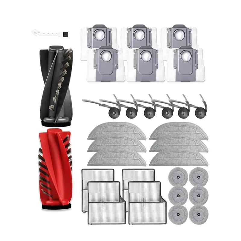 

A50Q-Comprehensive Cleaning Kit 31 Pcs For Roborock Saros 10/G30/S9 Maxv Ultra, Includes Brushes, Mop, Filters, And Bags
