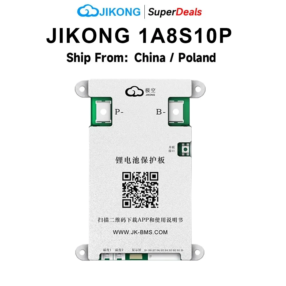 JKBMS B1A8S10P Bilancia attiva intelligente Bms 3S-8S 100A Lifepo4 Li-ion Lto Bilanciatore batteria Jikong Smart Bms