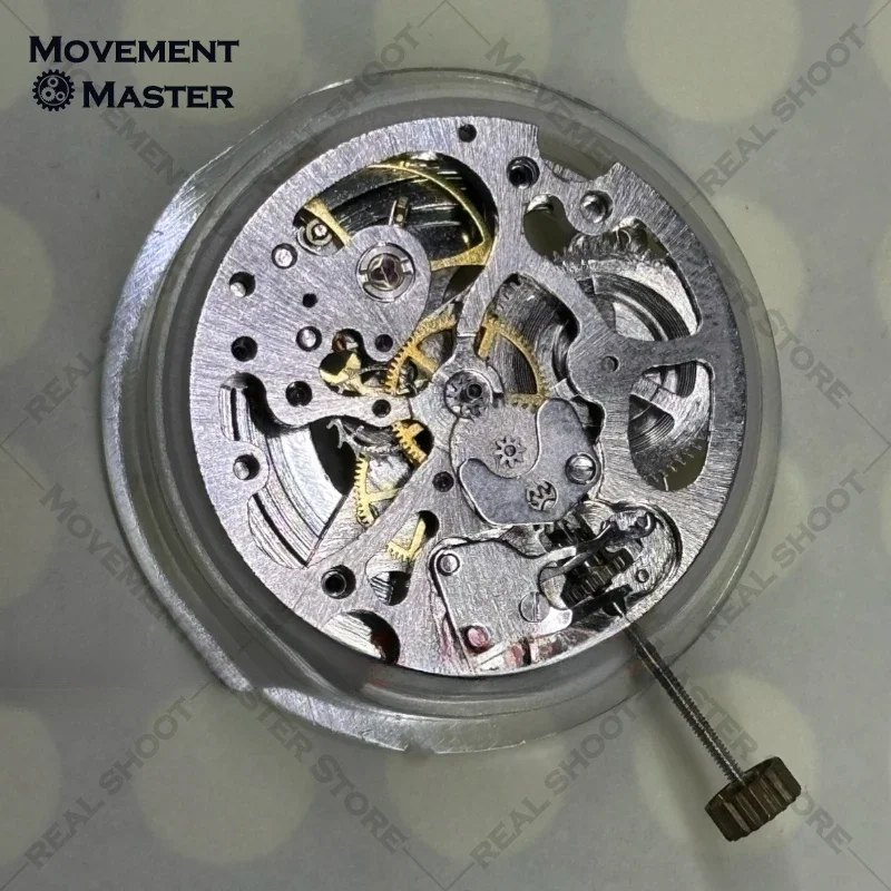 Máquina de Horquilla automática hueca 7120, accesorios de reloj con movimiento dorado y plateado de tres Pines, nuevo sistema 7120