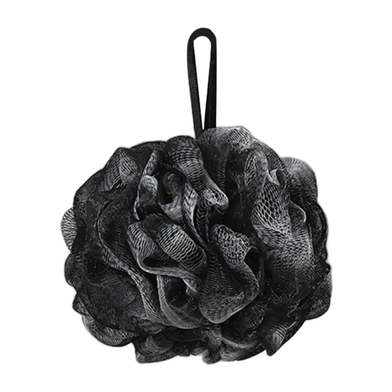 Black Bamboo Charcoal Bath Balls Bath Flower Bath Loofah Shower Pouf Scrubber 918D