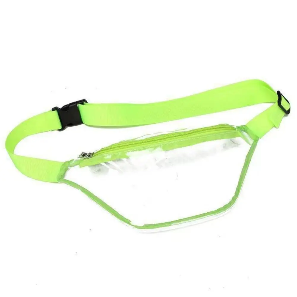 

Waterproof Transparent Waist Bag Zipper Water-Sprinkling Festival PVC Chest Bag Half Moon Belt Bag Beach Handbag