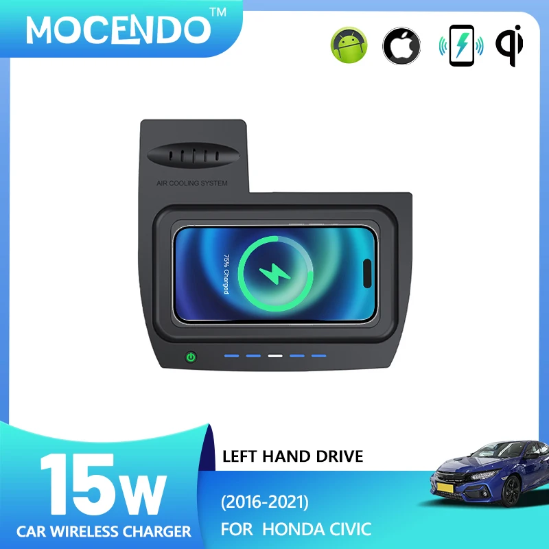

Wireless Charger For Honda CIVIC 10th Generation 2016-2021 Mobile Phone Charging Holder car Accessories car charger adapter
