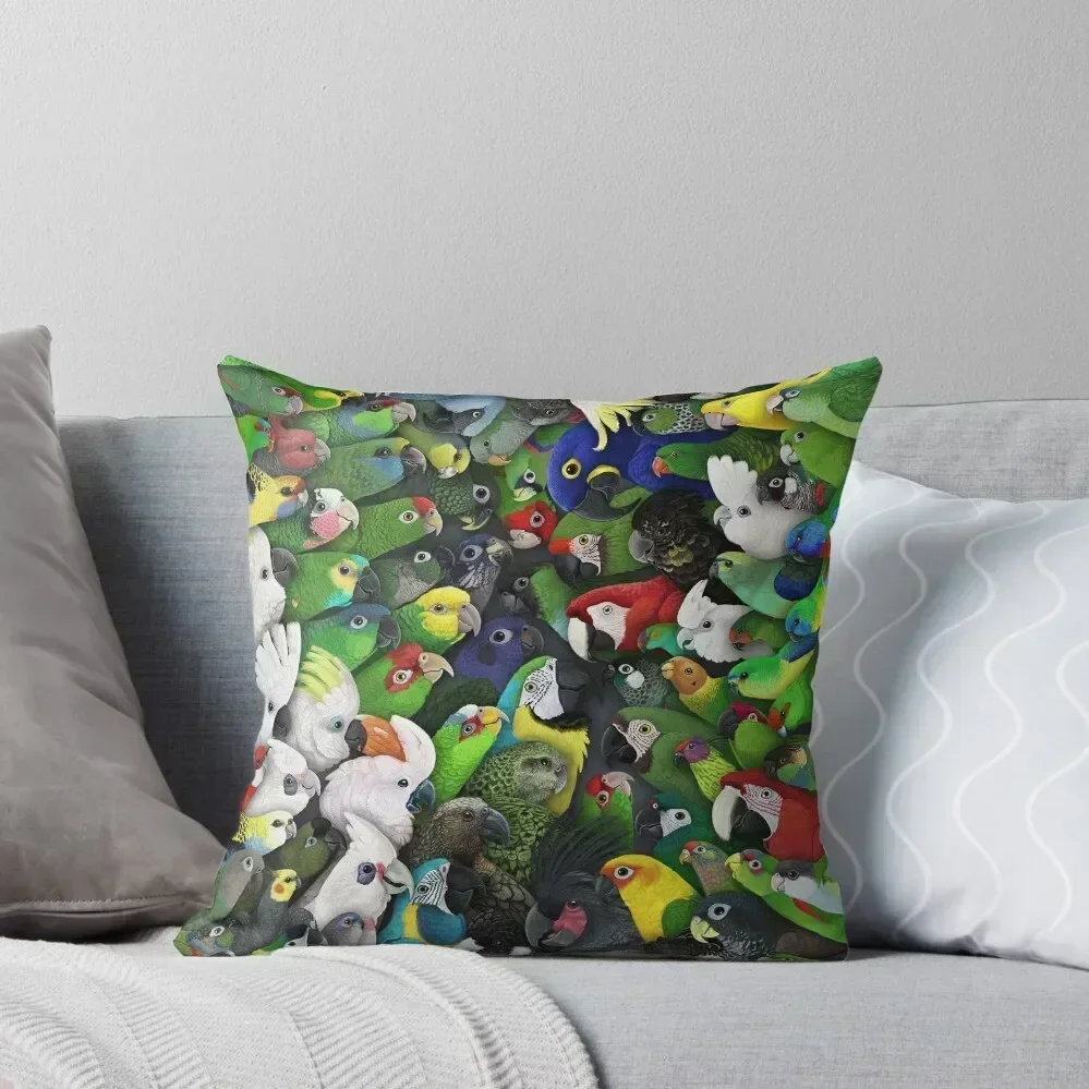 

Parrot Species: Australia and South America Throw Pillow Sofas Covers Christmas Cushion For Home pillow