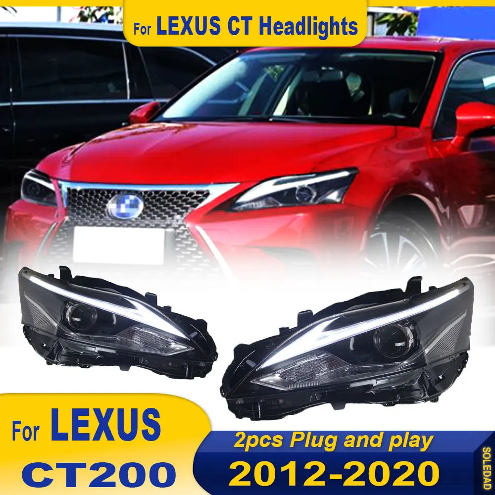 LED Headlights For LEXUS CT200 2012-2020 Upgraded new style Car HeadLamp Upgrade DRL Dynamic Signal Lamp Front light Assembly