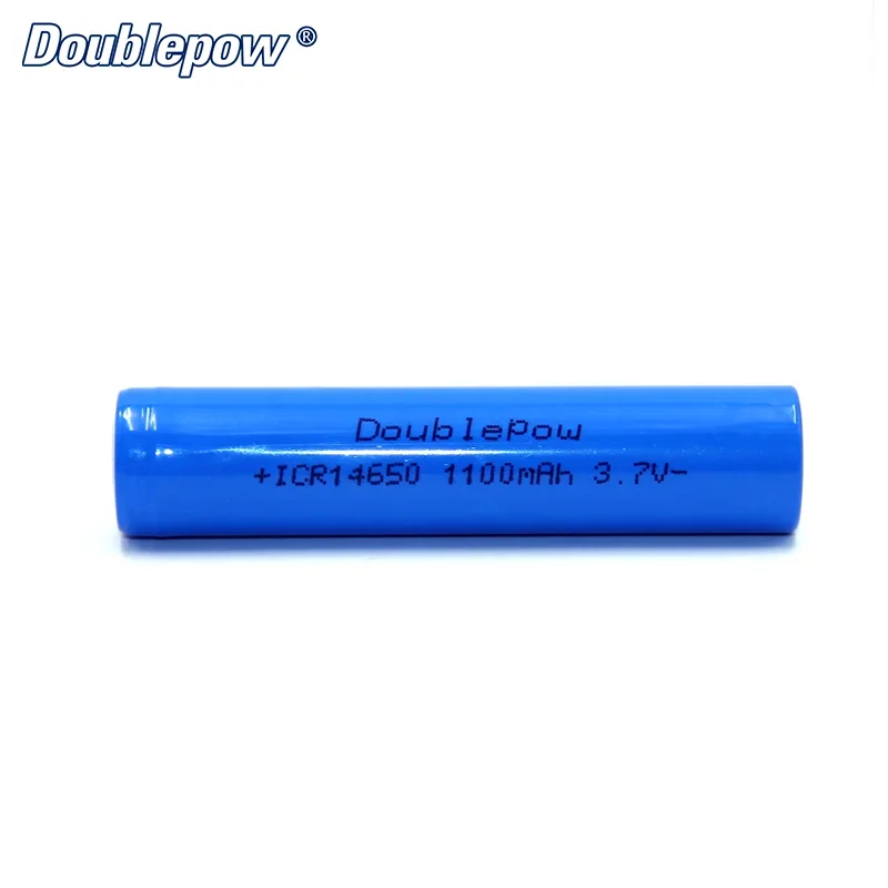 3.7V 14650 1100mah Blue Rechargeable Li-ion Battery with Flat Top for LED Flashlight Toys Wireless Mouse Smart Door Lock
