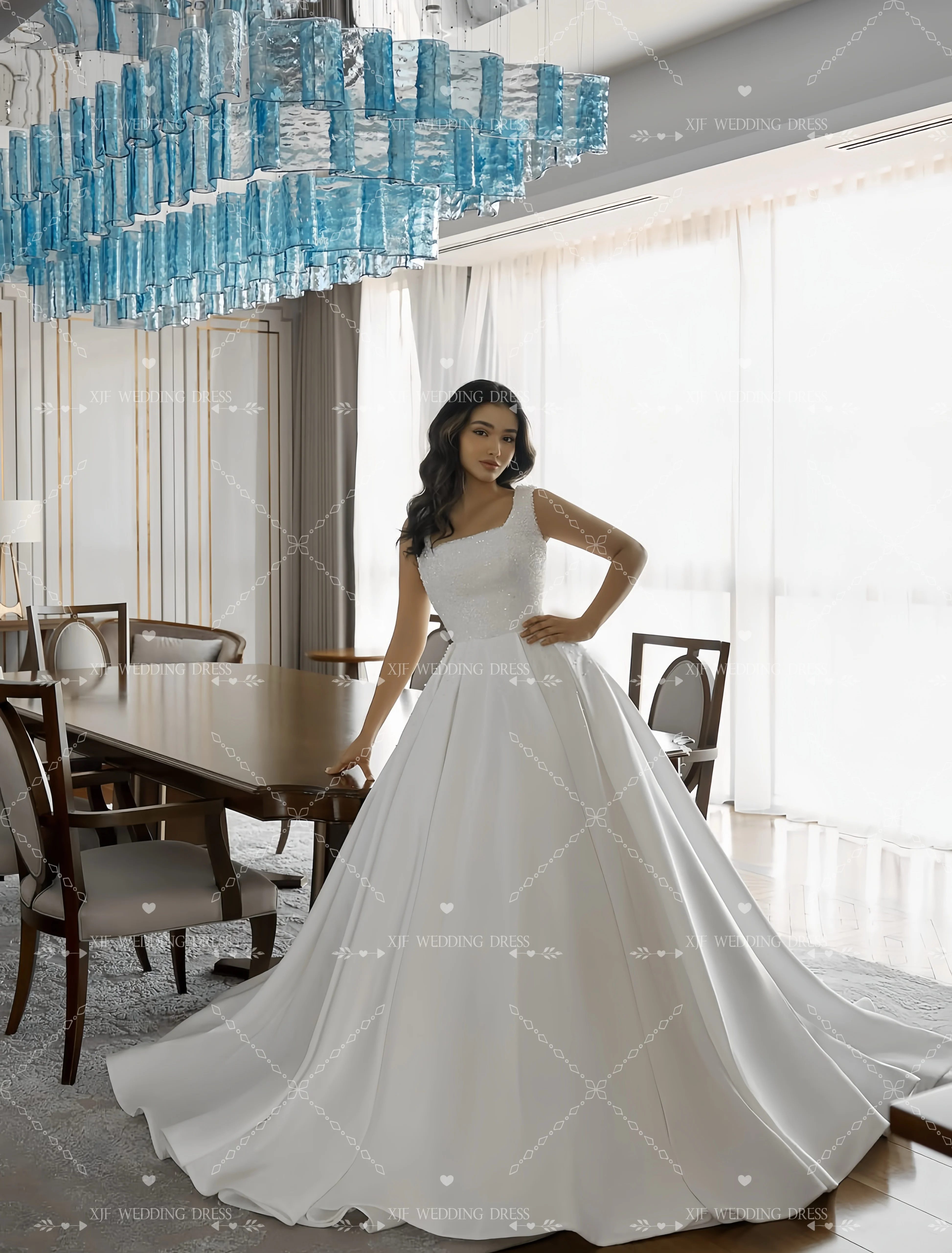 

Бальное платье без рукавов с квадратным воротником на заказ, элегантное свадебное платье, платья de novia amanda novias amanda novias, официальное