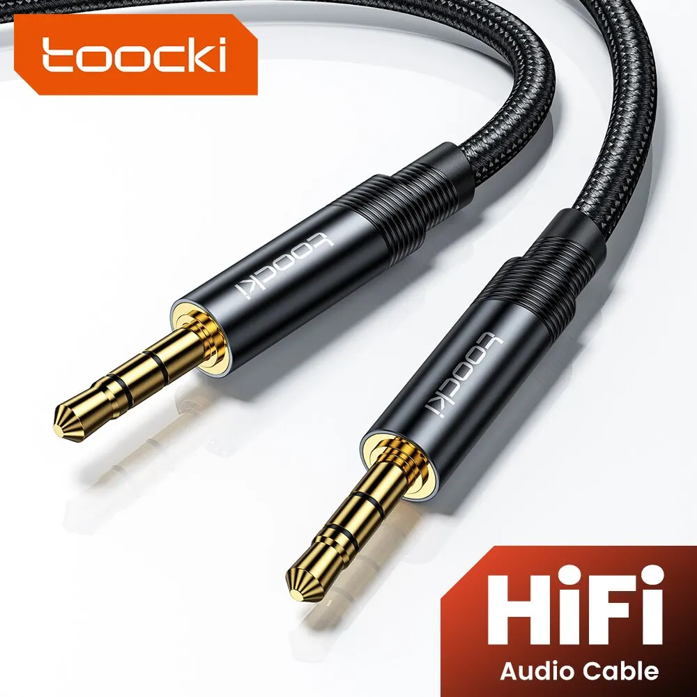 Toocki Aux Audio Cable 3.5mm Jack Male to Male Audio Aux Cable For iPhone Xiaomi 12 Headphones Speaker TV Laptop MP3 Wire Cord