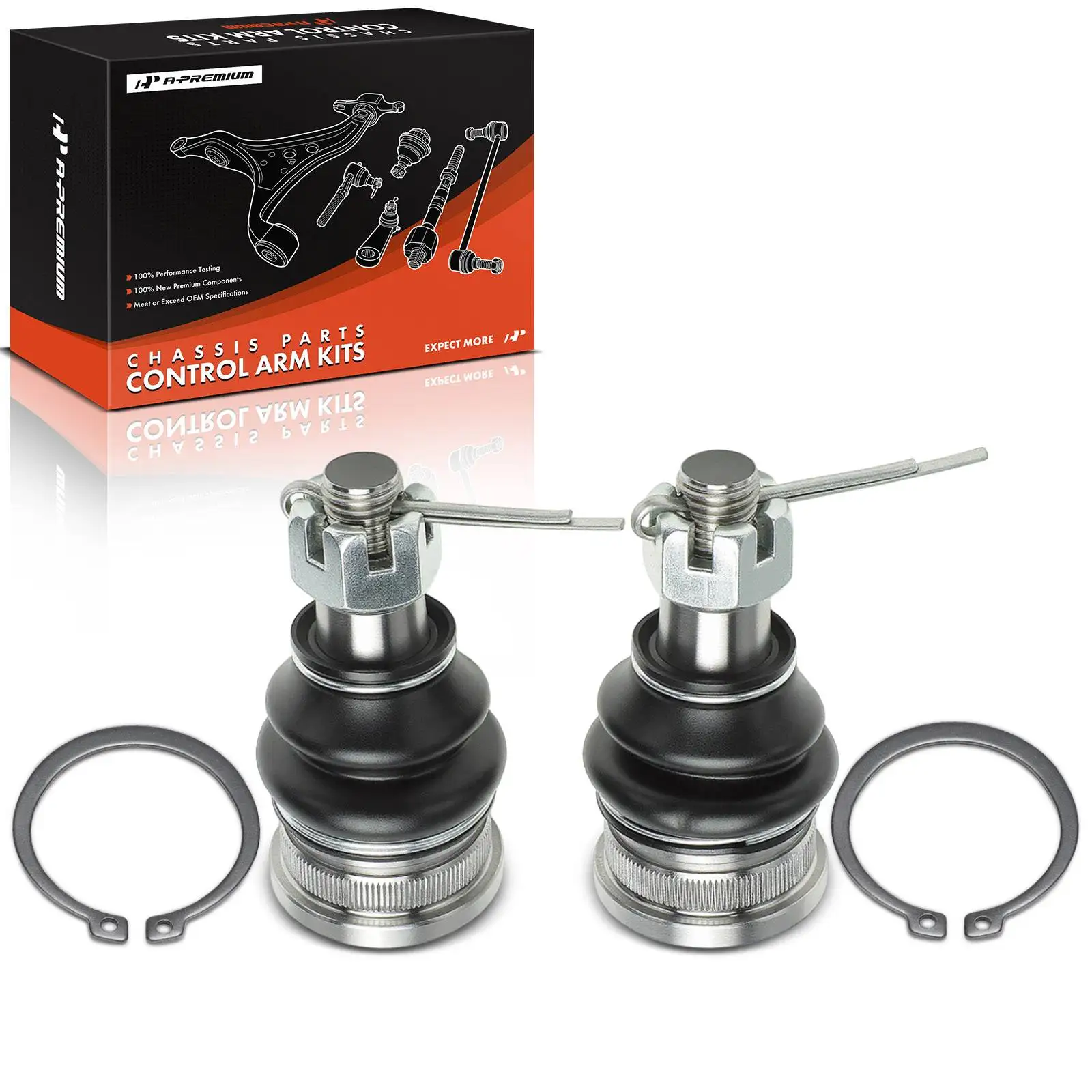 A-Premium 2x Front Left & Right Lower Ball Joint Kit for Honda Fit 2009-2014 Insight 2010-2011 51360TF5A00 51360TK6A01