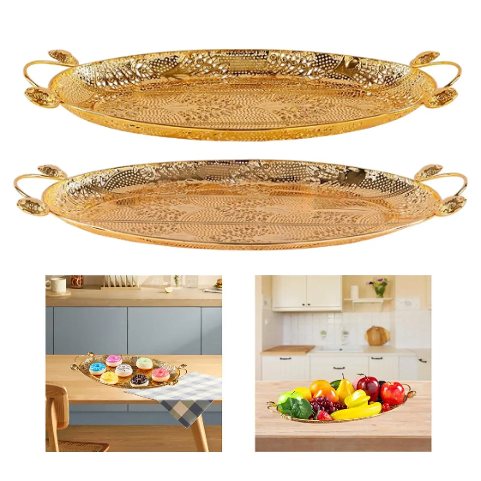 Serving Tray Multifunctional Nordic Snack Tray for Birthday Countertop Party